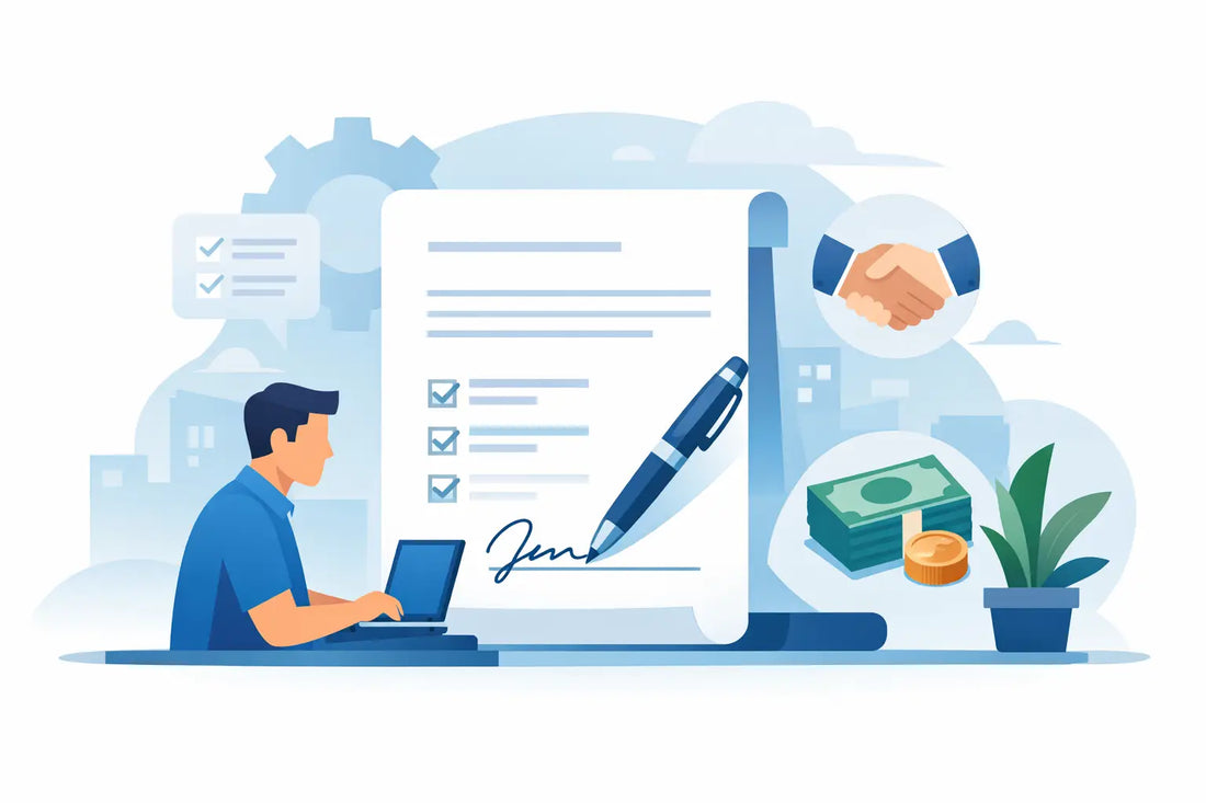 Plantilla contrato freelance editable en español
