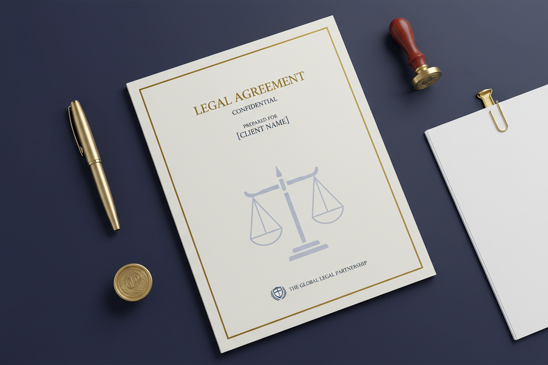 Portada jurídica profesional - Contrato de arrendamiento