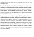 Cláusual de Propiedad Intelectual de las Partes