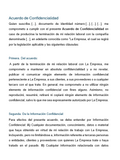 Acuerdo de Confidencialidad Laboral