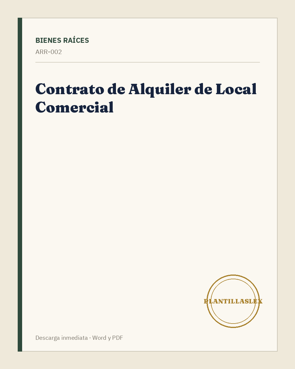 Contrato de Alquiler de Local Comercial