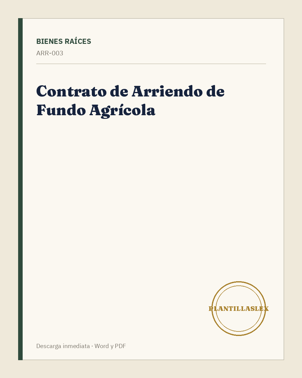Contrato de Arriendo de Fundo Agrícola