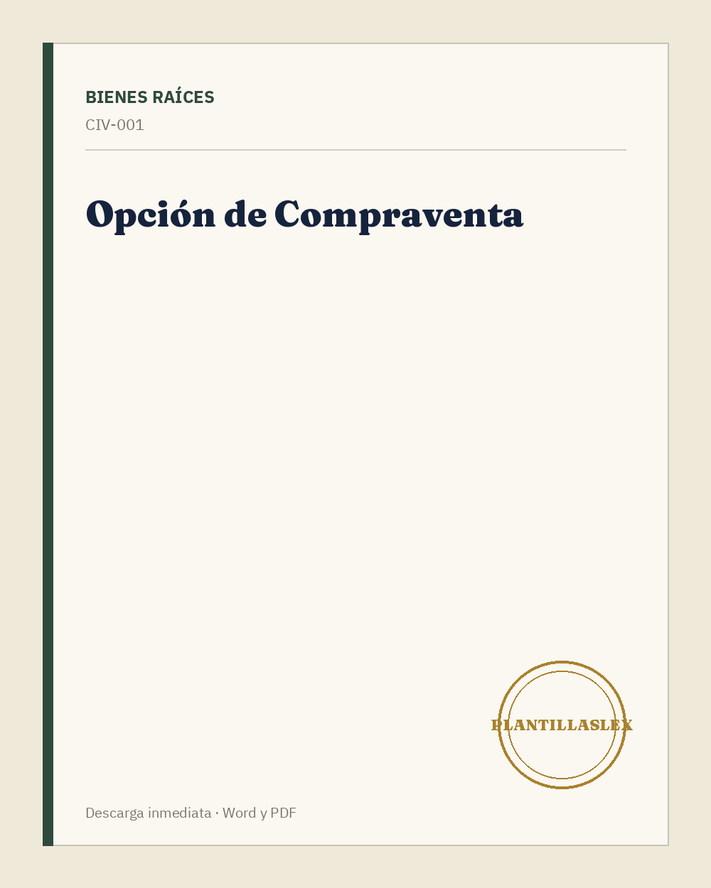 Opcion de Compraventa