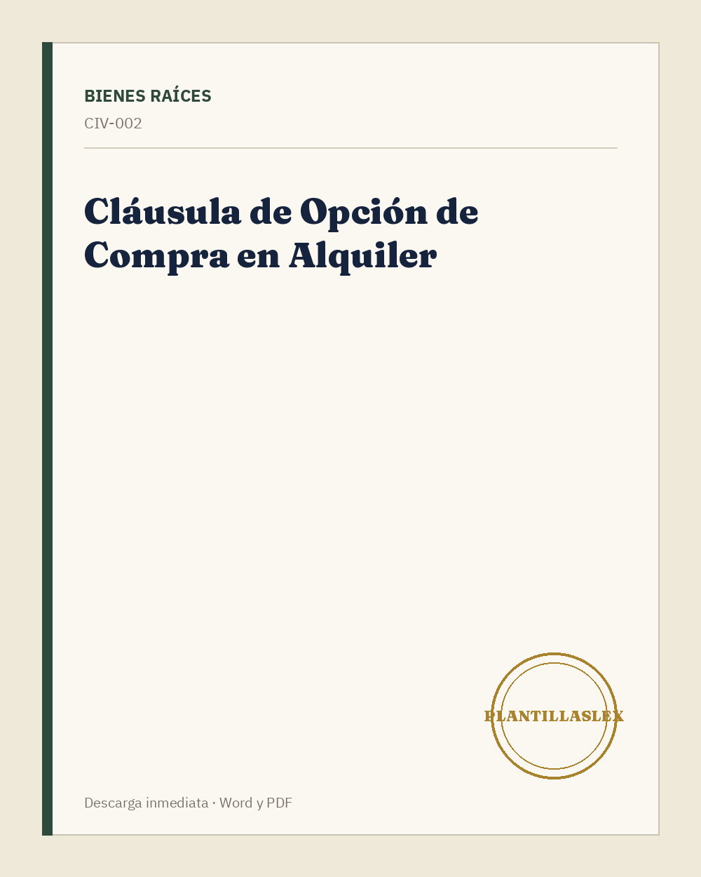 Clausula de Opción de Comra en Alquiler