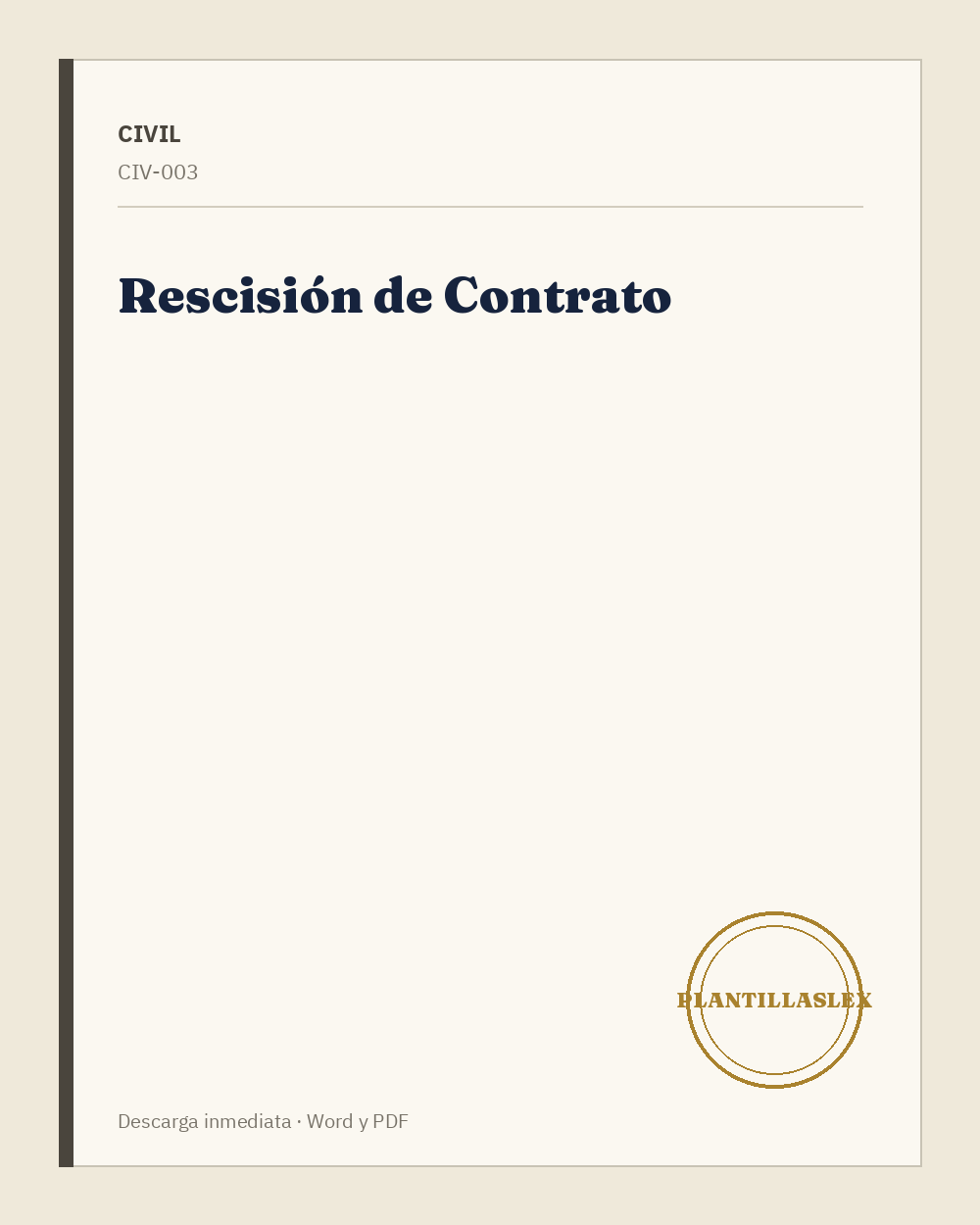 Rescisión de Contrato