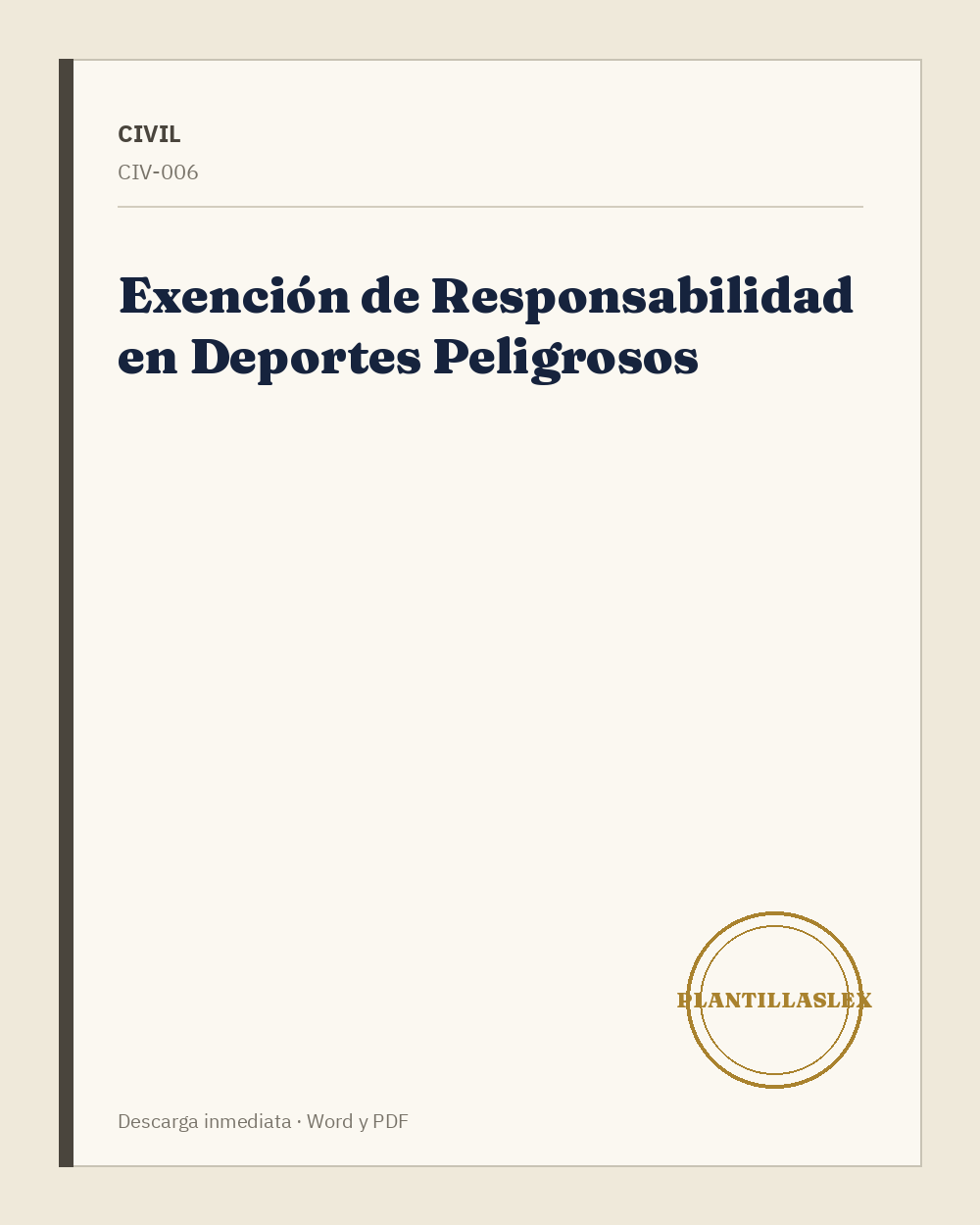 Exención de Responsabilidad-Deportes Peligrosos