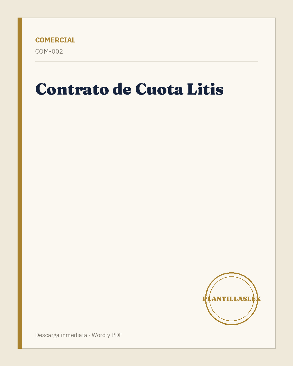 Contrato de Cuota Litis