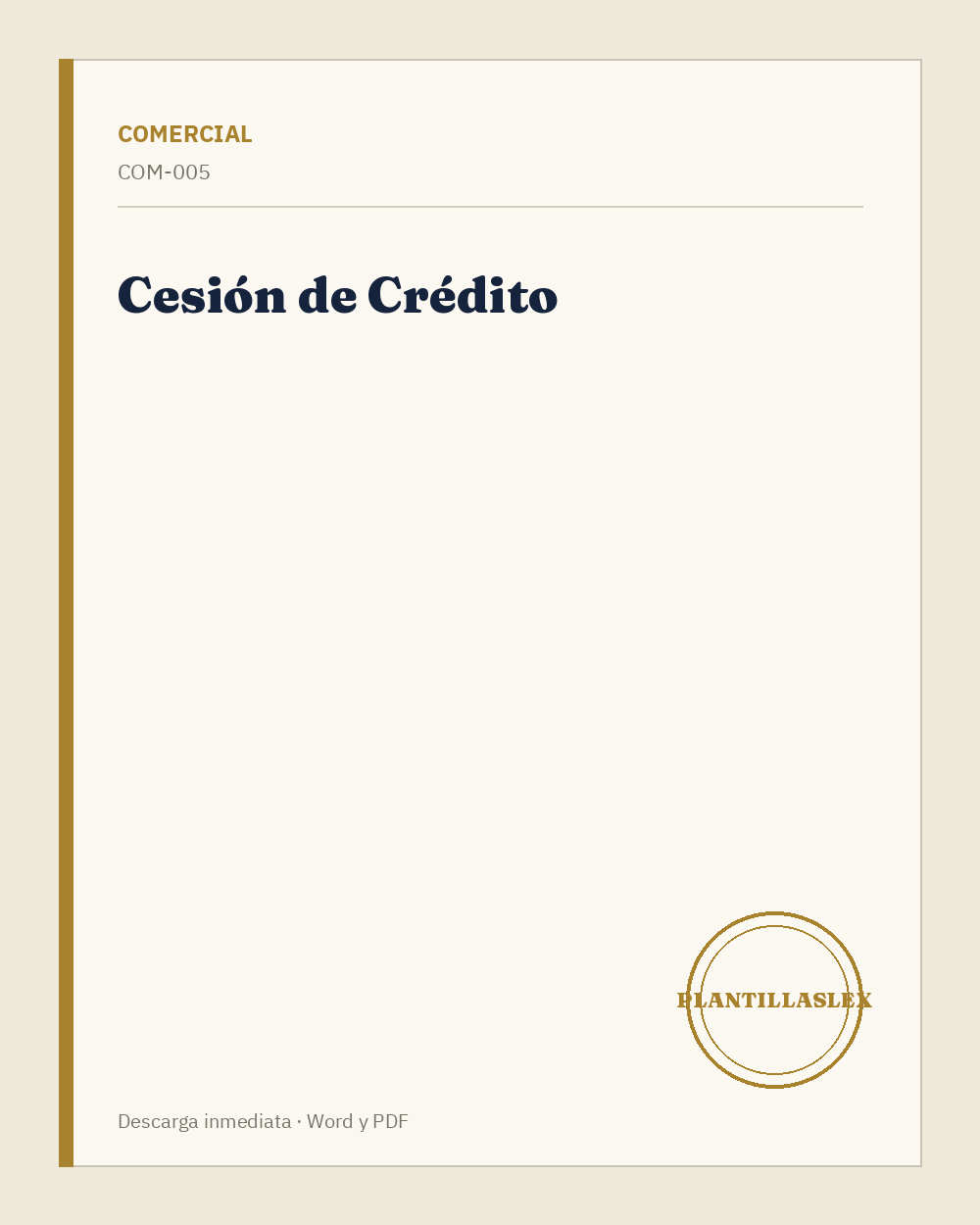 Cesión de Crédito