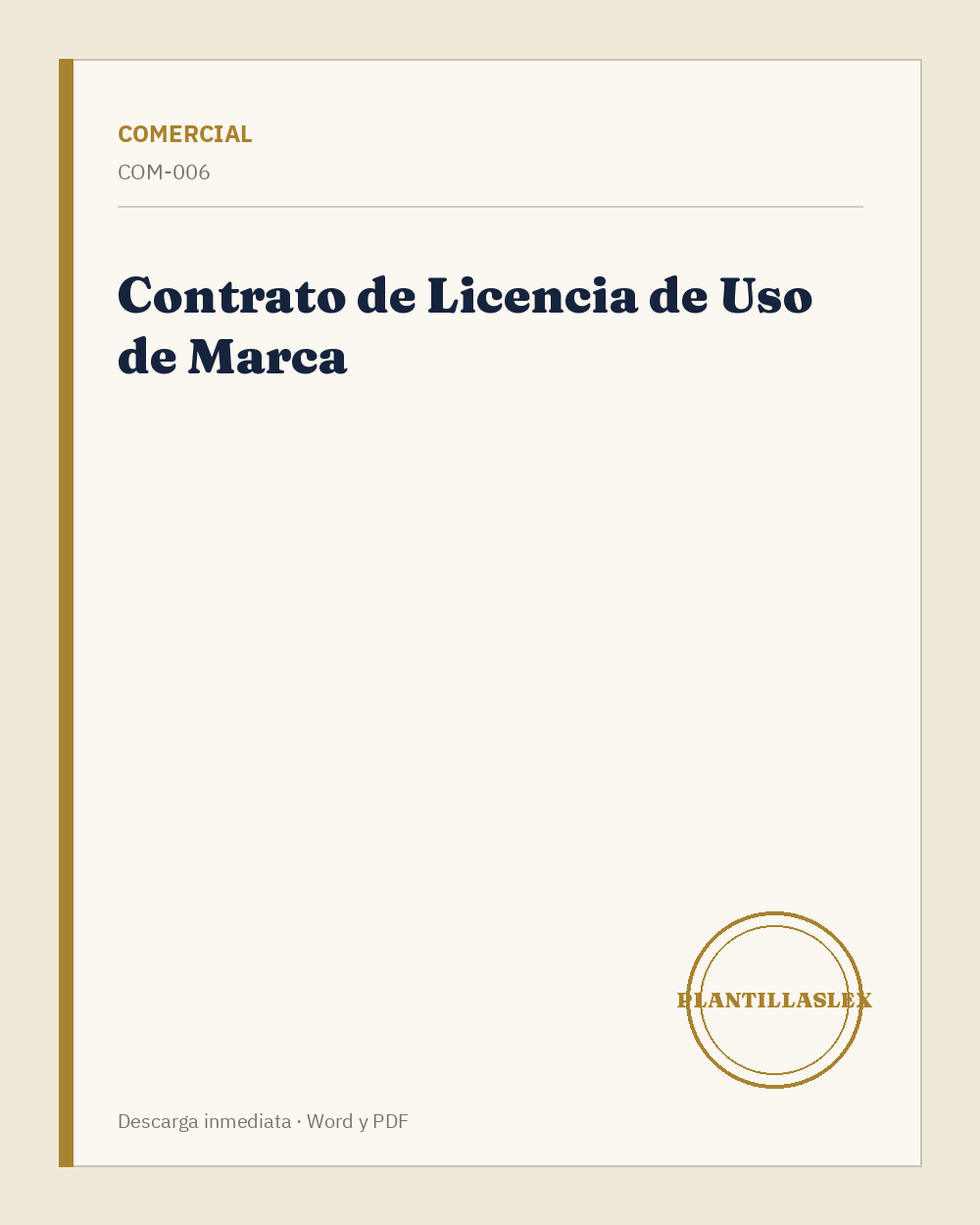 Contrato de Licencia de Uso de Marca