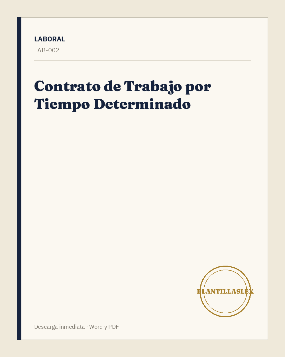 Contrato de Trabajo por Tiempo Determinado