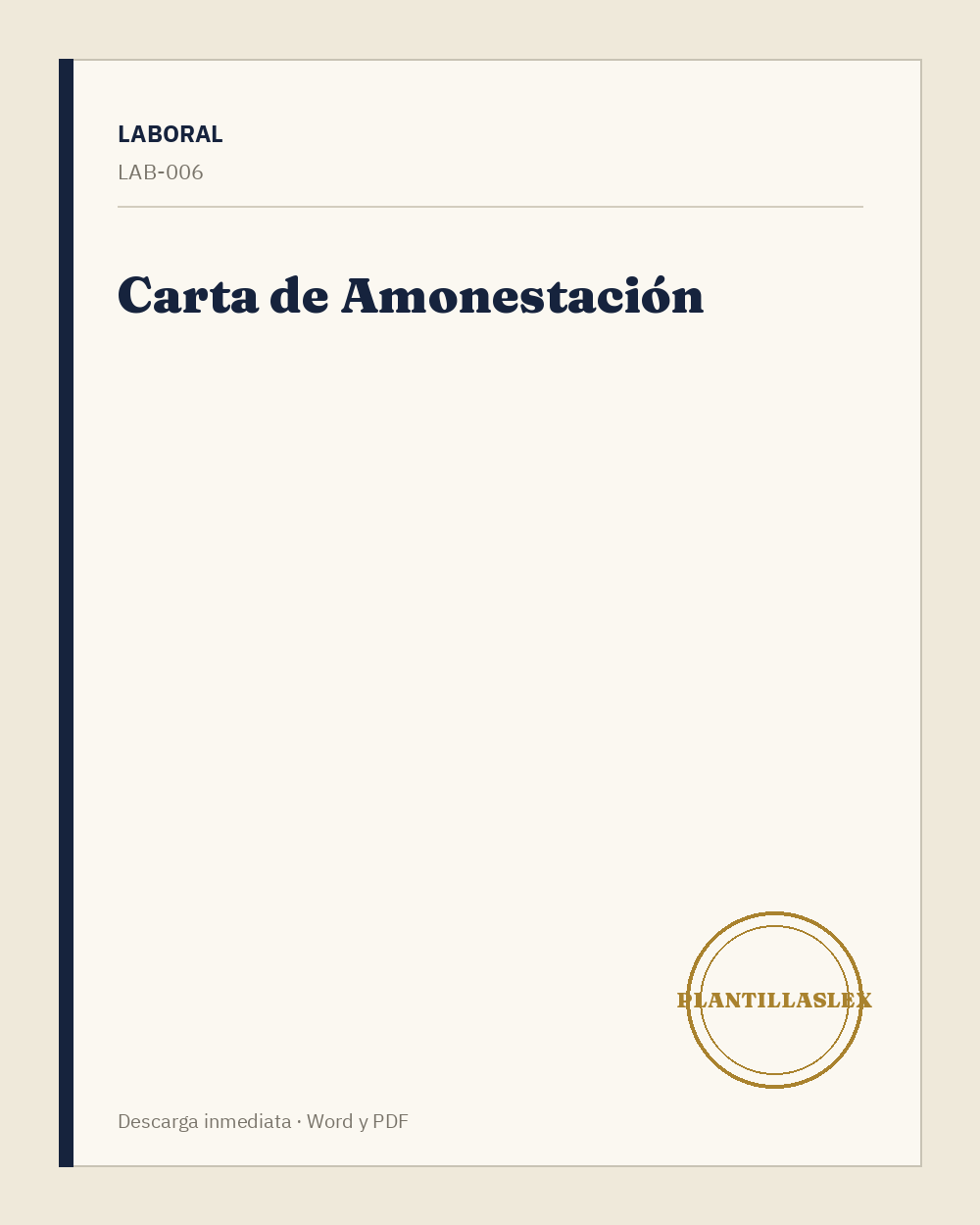 Carta de Amonestación