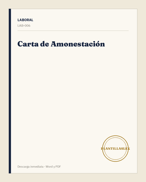 Carta de Amonestación