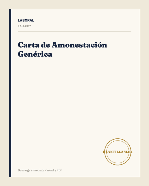 Carta de Amonestación Genérica