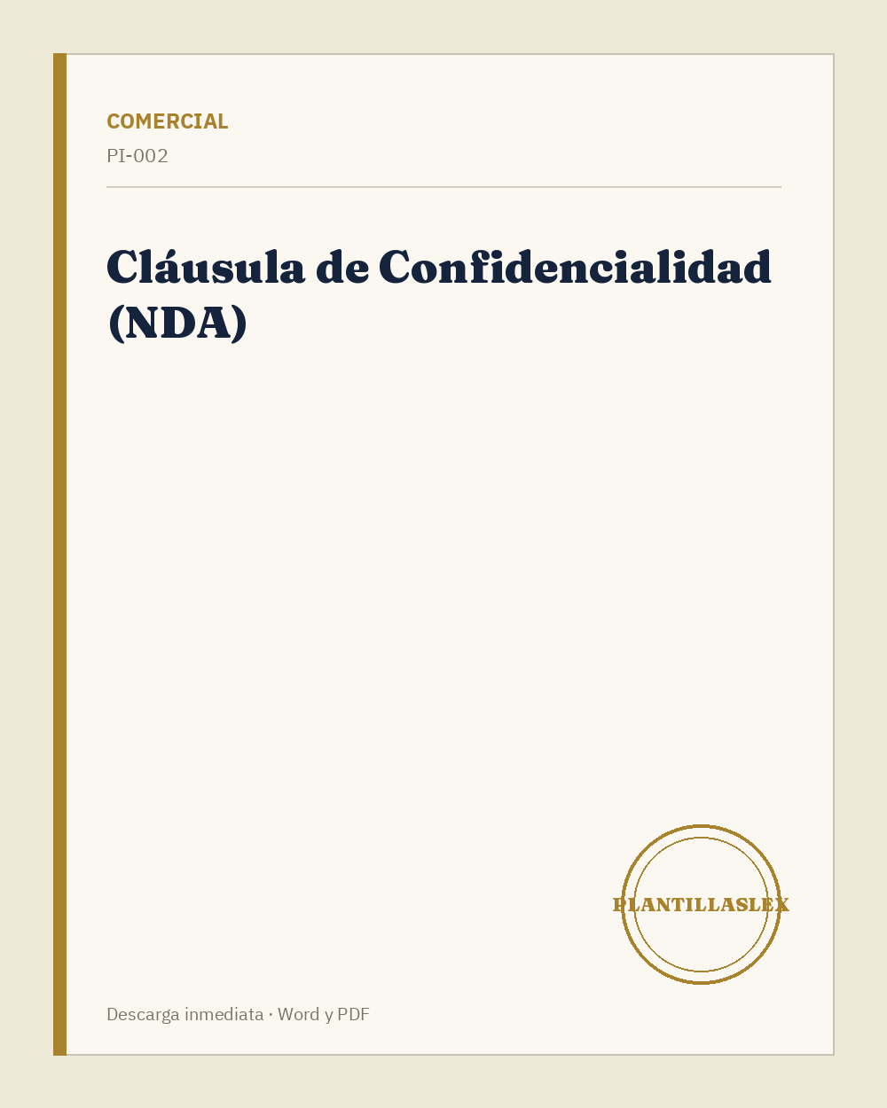 Cláusula de Confidencialidad (NDA)