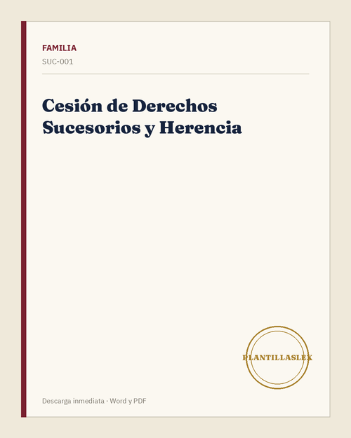 Cesión de Derechos Sucesorios y Herencias